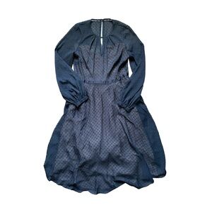 Hobbs London Claudette Clip Dot Dress Navy Midi 6